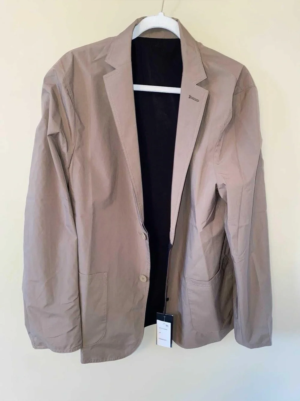 New NWT Men’s Kenneth Cole Lightweight Reversible Blazer Jacket Black Tan L